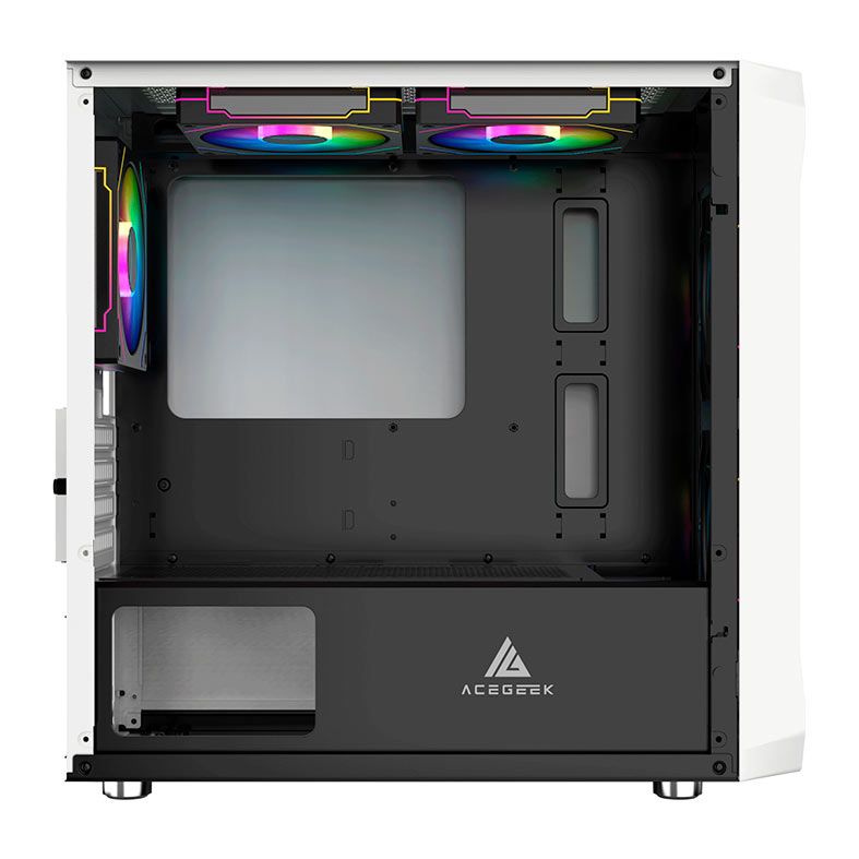 Gabinete Gamer Acegeek Eclipse M350, Mid-Tower, Lateral de Vidro, Branco, AG-ECLIPSE-M350-WH