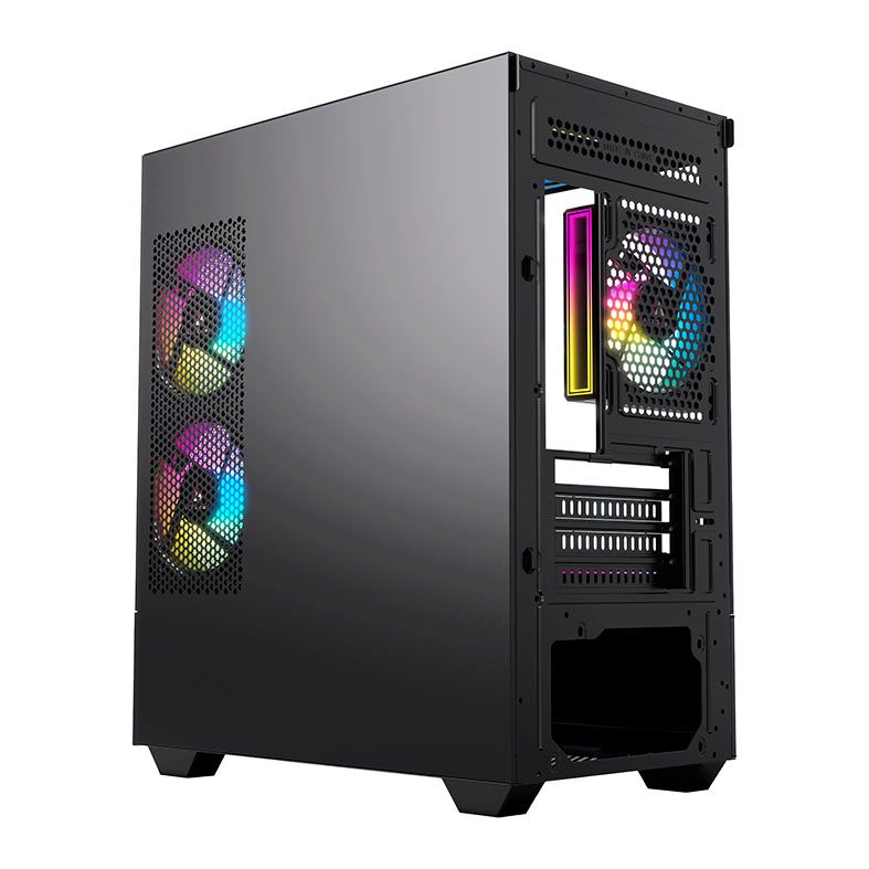 Gabinete Gamer Acegeek Elysium, Mid-Tower, Lateral de Vidro, Preto, AG-ELYSIUM-BK