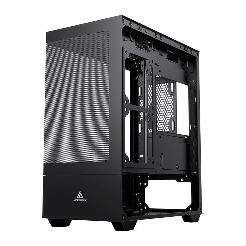 Gabinete Gamer Acegeek Elysium, Mid-Tower, Lateral de Vidro, Preto, AG-ELYSIUM-BK
