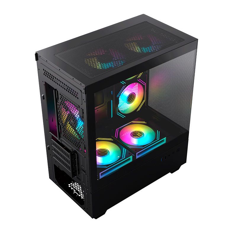 Gabinete Gamer Acegeek Elysium, Mid-Tower, Lateral de Vidro, Preto, AG-ELYSIUM-BK