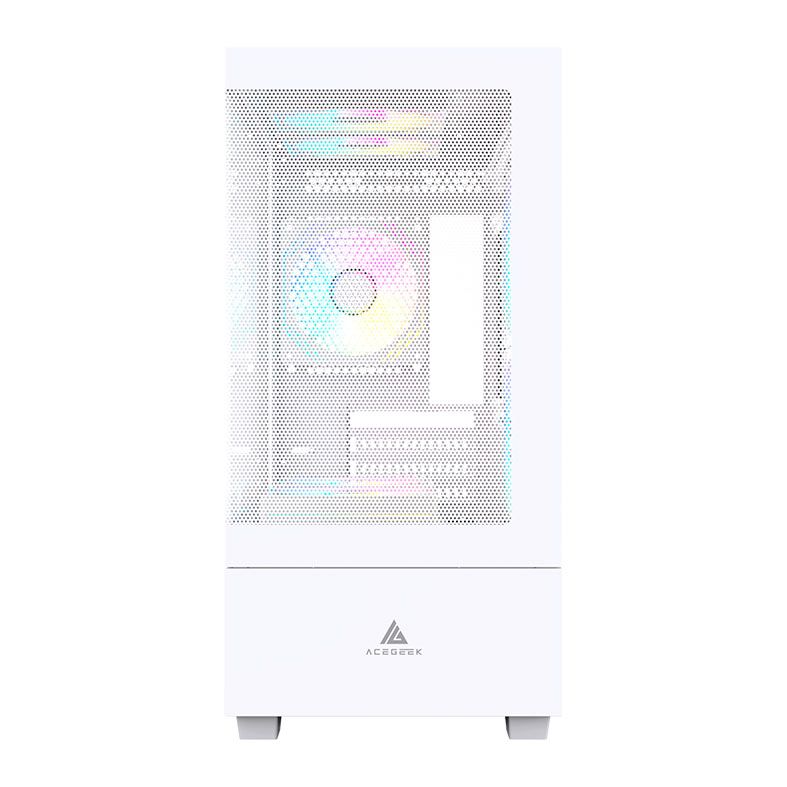 Gabinete Gamer Acegeek Elysium, Mid-Tower, Lateral de Vidro, Branco, AG-ELYSIUM-WH