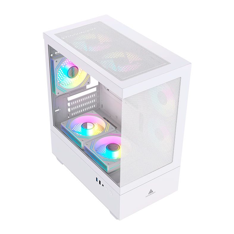 Gabinete Gamer Acegeek Elysium, Mid-Tower, Lateral de Vidro, Branco, AG-ELYSIUM-WH