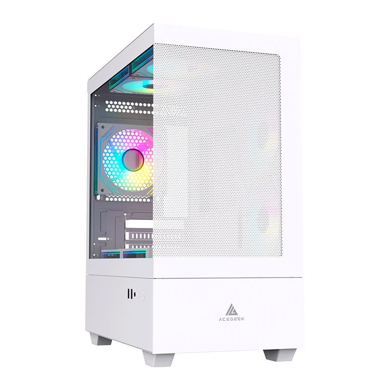 Gabinete Gamer Acegeek Elysium, Mid-Tower, Lateral de Vidro, Branco, AG-ELYSIUM-WH