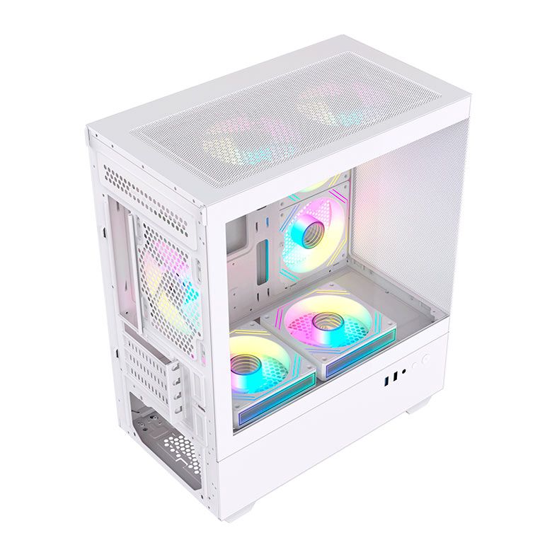 Gabinete Gamer Acegeek Elysium, Mid-Tower, Lateral de Vidro, Branco, AG-ELYSIUM-WH