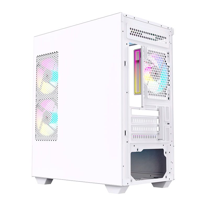 Gabinete Gamer Acegeek Elysium, Mid-Tower, Lateral de Vidro, Branco, AG-ELYSIUM-WH
