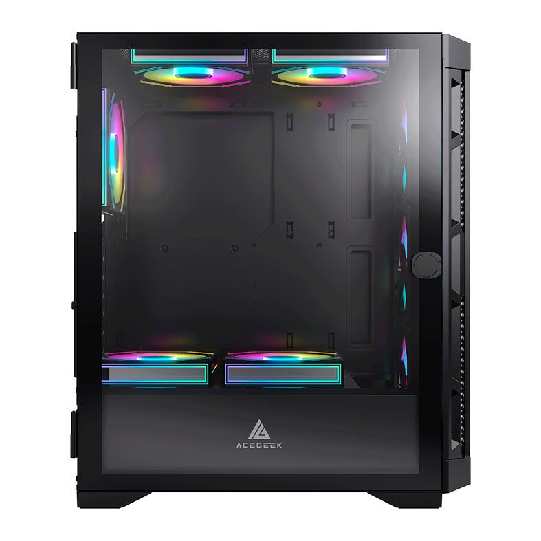 Gabinete Gamer Acegeek ERA E451, Mid-Tower, Lateral de Vidro, Preto, AG-ERA-E451-BK