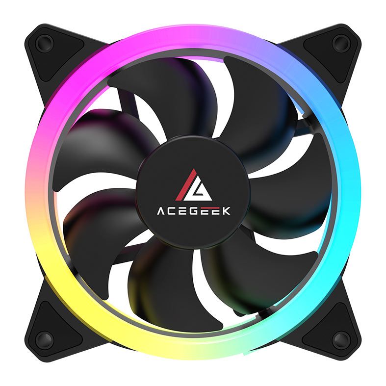 Kit Ventoinha Acegeek Galaxy, 5x120mm, ARGB, AG-GALAXY5X1-BK