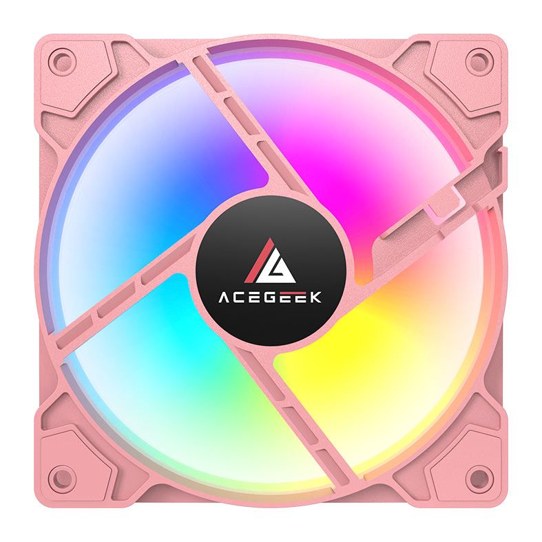 Ventoinha Acegeek Glow, ARGB, 120mm, Rosa, AG-GLOW-PK