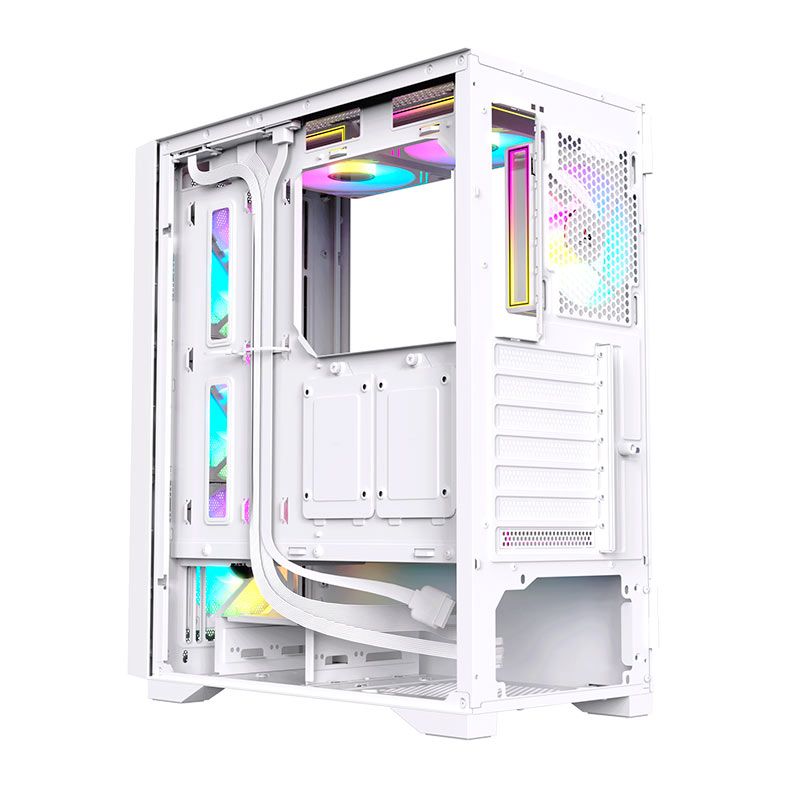 Gabinete Gamer Acegeek Guardian D441, Mid-Tower, Lateral de Vidro, Branco, AG-GUARDIAN-D441-WH
