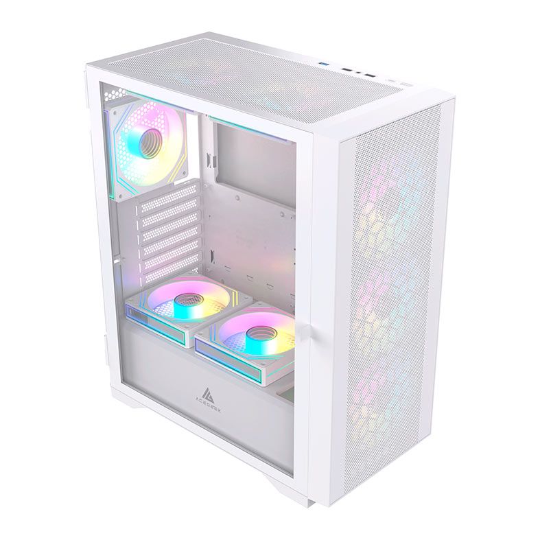 Gabinete Gamer Acegeek Guardian D441, Mid-Tower, Lateral de Vidro, Branco, AG-GUARDIAN-D441-WH