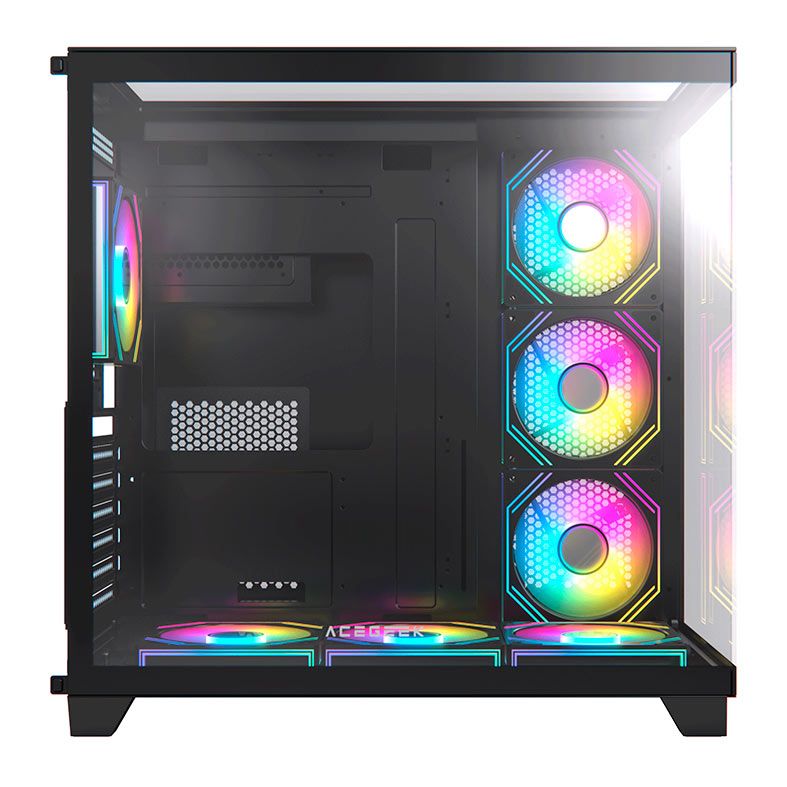 Gabinete Gamer Acegeek Horizon, Mid-Tower, Lateral de Vidro, Preto, AG-HORIZON-BK