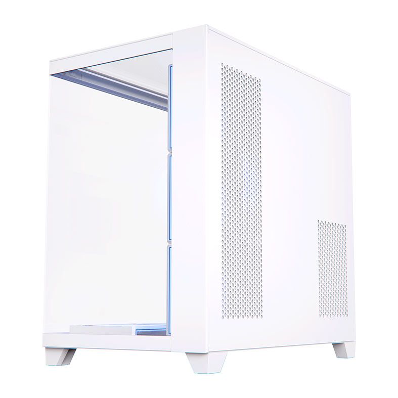Gabinete Gamer Acegeek Horizon, Mid-Tower, Lateral de Vidro, Com 7 Fans, Branco, AG-HORIZON-WH-I7F