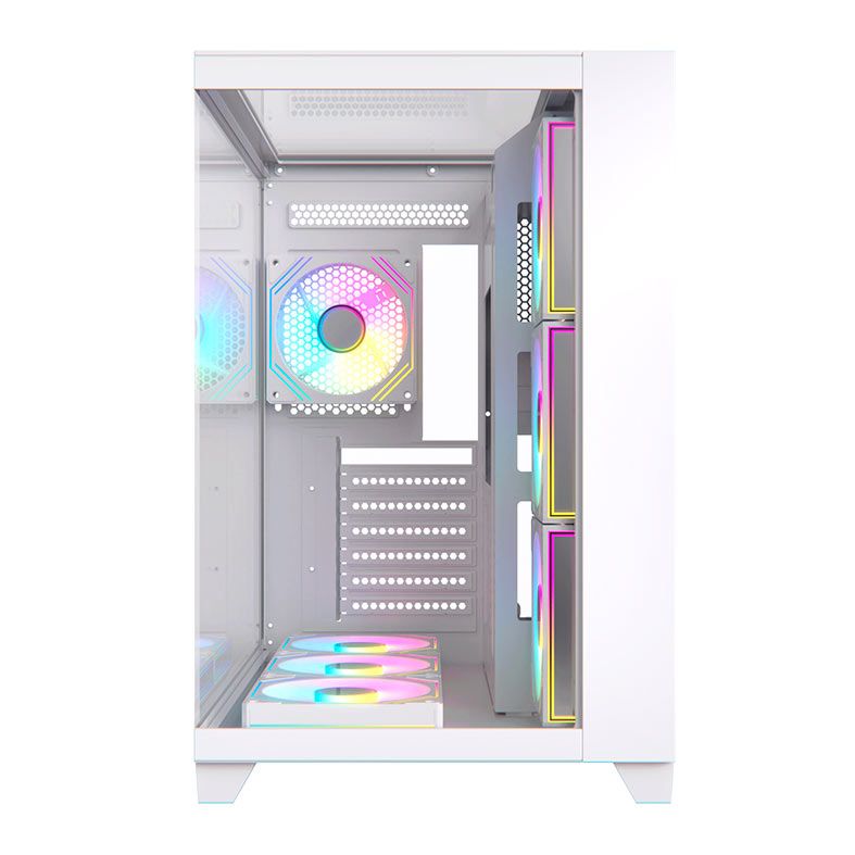 Gabinete Gamer Acegeek Horizon, Mid-Tower, Lateral de Vidro, Branco, AG-HORIZON-WH