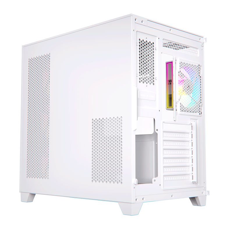 Gabinete Gamer Acegeek Horizon, Mid-Tower, Lateral de Vidro, Branco, AG-HORIZON-WH