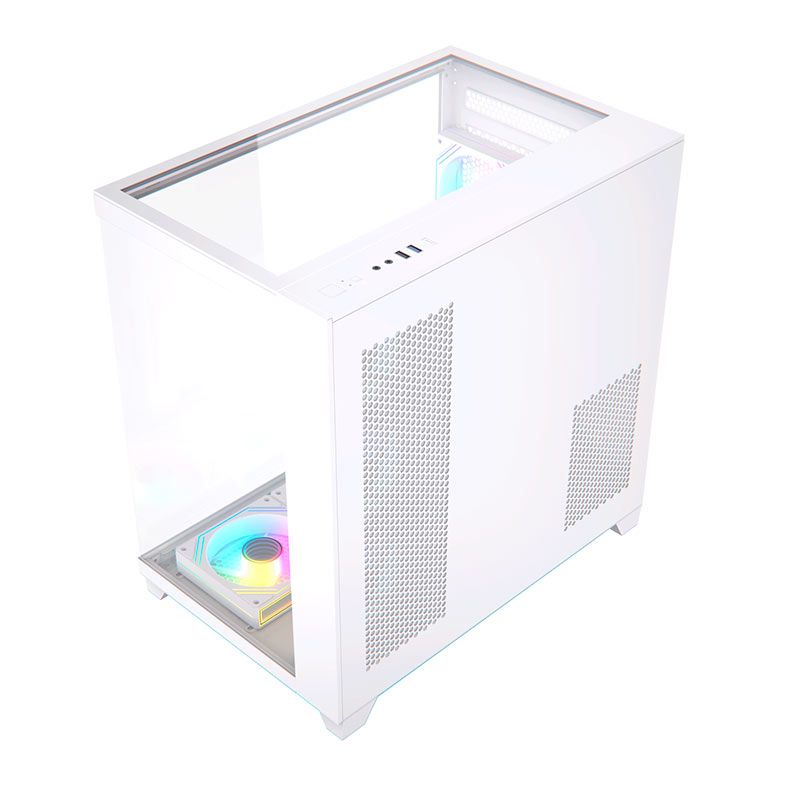 Gabinete Gamer Acegeek Horizon, Mid-Tower, Lateral de Vidro, Branco, AG-HORIZON-WH
