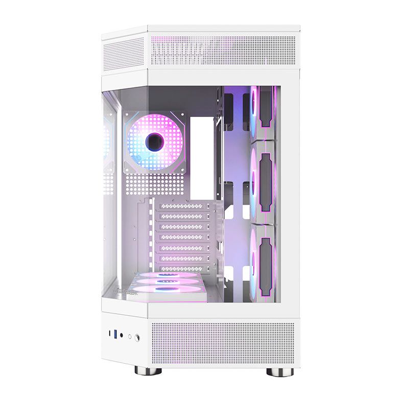 Gabinete Gamer Acegeek Icecube, Mid-Tower, Lateral de Vidro, Branco, AG-ICECUBE-WH