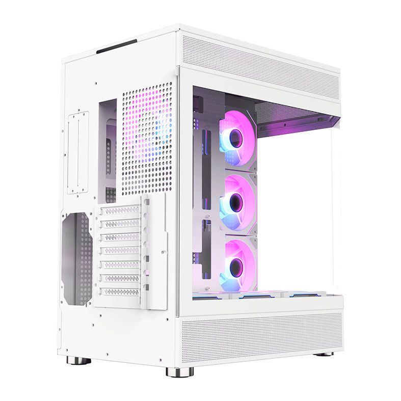 Gabinete Gamer Acegeek Icecube, Mid-Tower, Lateral de Vidro, Branco, AG-ICECUBE-WH