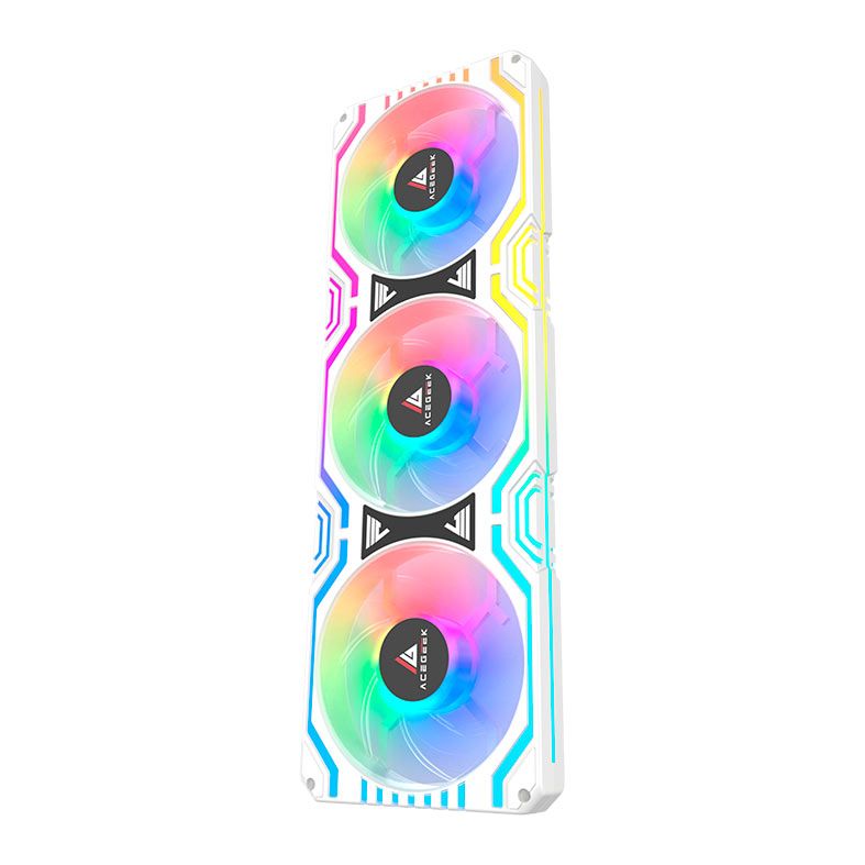 Kit Ventoinhas Acegeek Link360, ARGB, 360mm, Branco, AG-LINK360-WH