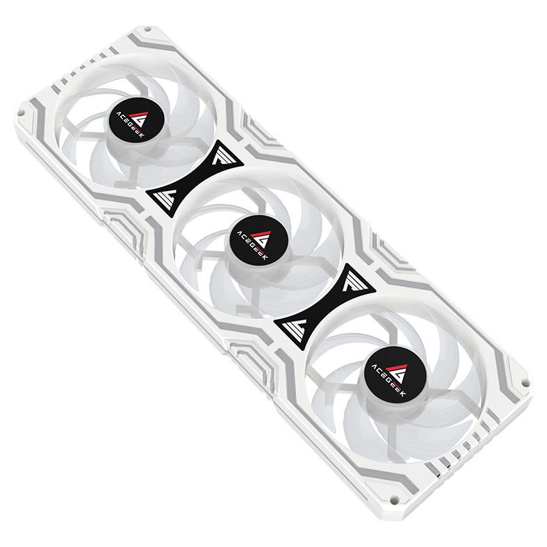 Kit Ventoinhas Acegeek Link360, ARGB, 360mm, Branco, AG-LINK360-WH