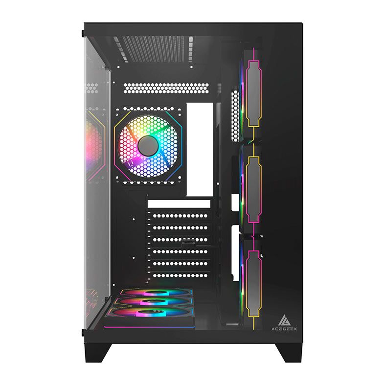 Gabinete Gamer Acegeek Mercury R425, Mid-Tower, Lateral de Vidro, Preto, AG-MERCURY-R425-BK