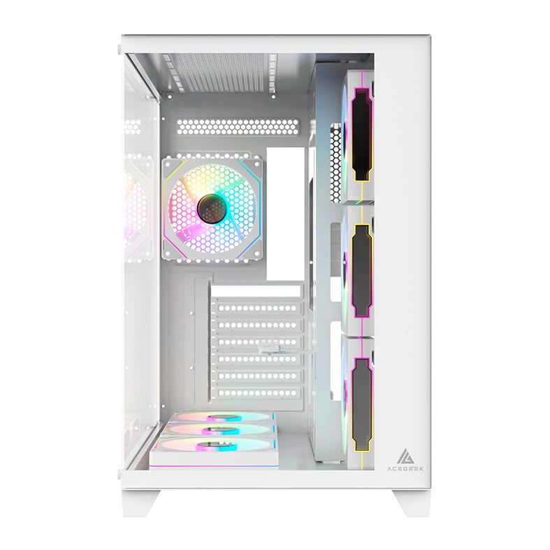 Gabinete Gamer Acegeek Mercury R425, Mid-Tower, Lateral de Vidro, Branco, AG-MERCURY-R425-WH