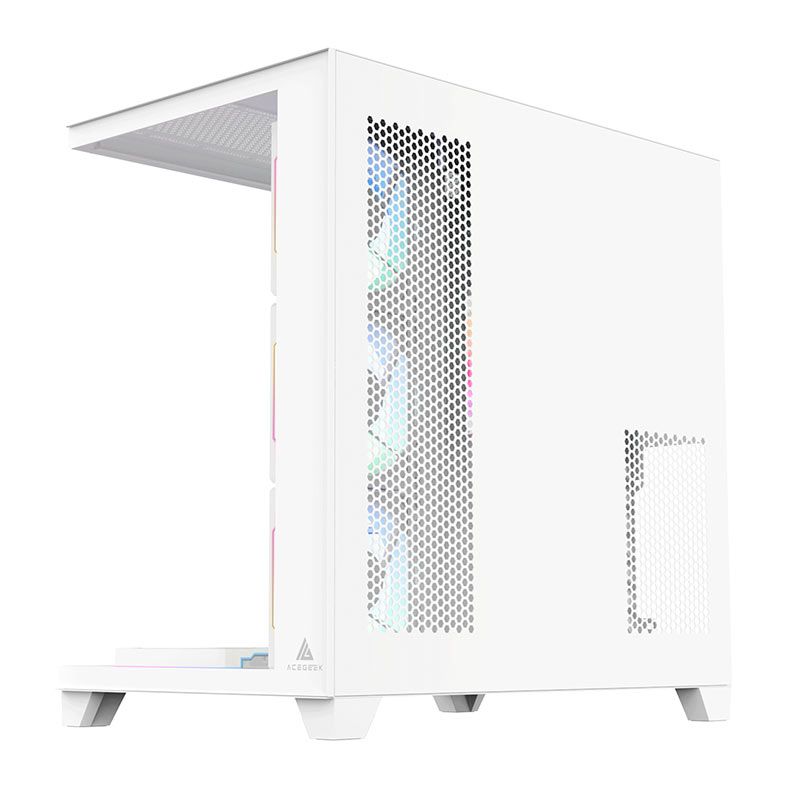 Gabinete Gamer Acegeek Mercury R425, Mid-Tower, Lateral de Vidro, Branco, AG-MERCURY-R425-WH