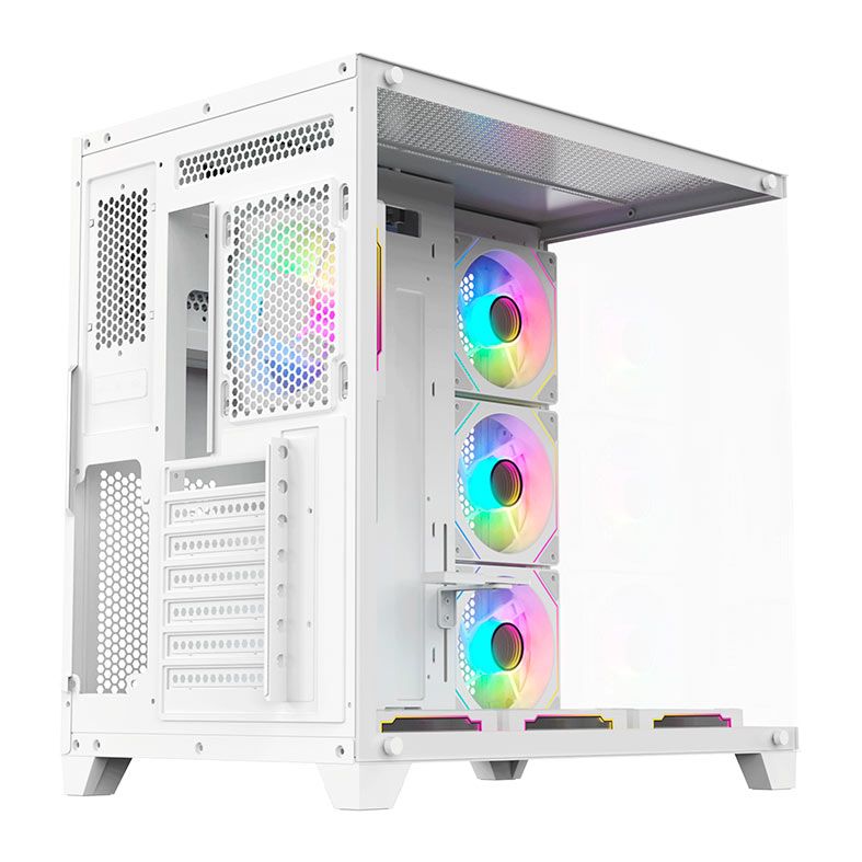 Gabinete Gamer Acegeek Mercury R425, Mid-Tower, Lateral de Vidro, Branco, AG-MERCURY-R425-WH