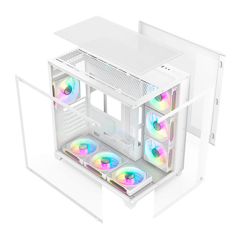 Gabinete Gamer Acegeek Mercury R425, Mid-Tower, Lateral de Vidro, Branco, AG-MERCURY-R425-WH