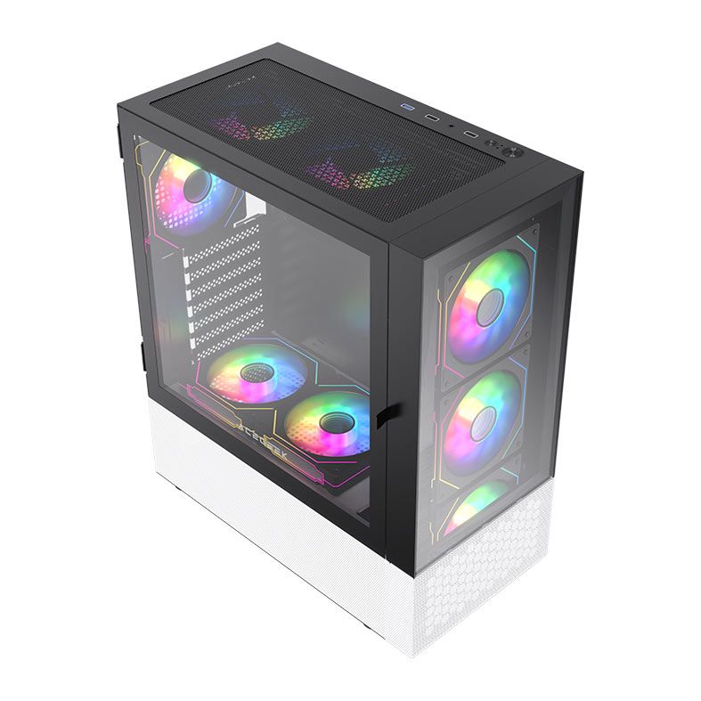 Gabinete Gamer Acegeek Mirage Glass, Mid-Tower, Lateral de Vidro, Preto, AG-MIRAGE-GLASS-BK