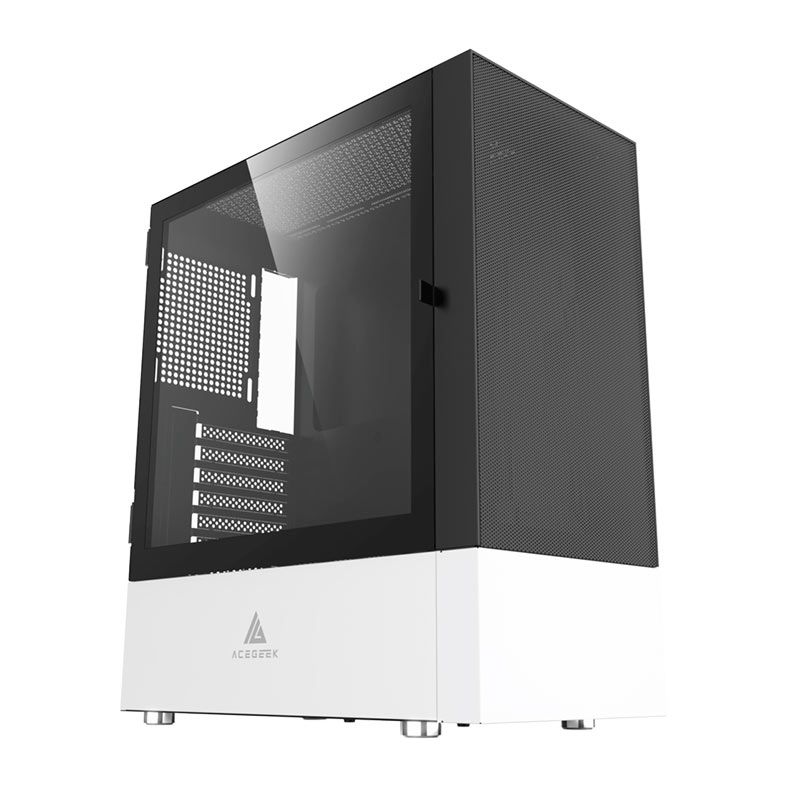 Gabinete Gamer Acegeek Mirage Mesh, Mid-Tower, Lateral de Vidro, Preto, AG-MIRAGE-MESH-BK