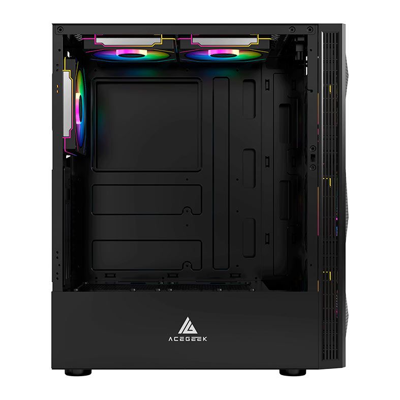 Gabinete Gamer Acegeek Morality L435, Mid-Tower, Lateral de Vidro, Preto, AG-MORALITY-L435-BK