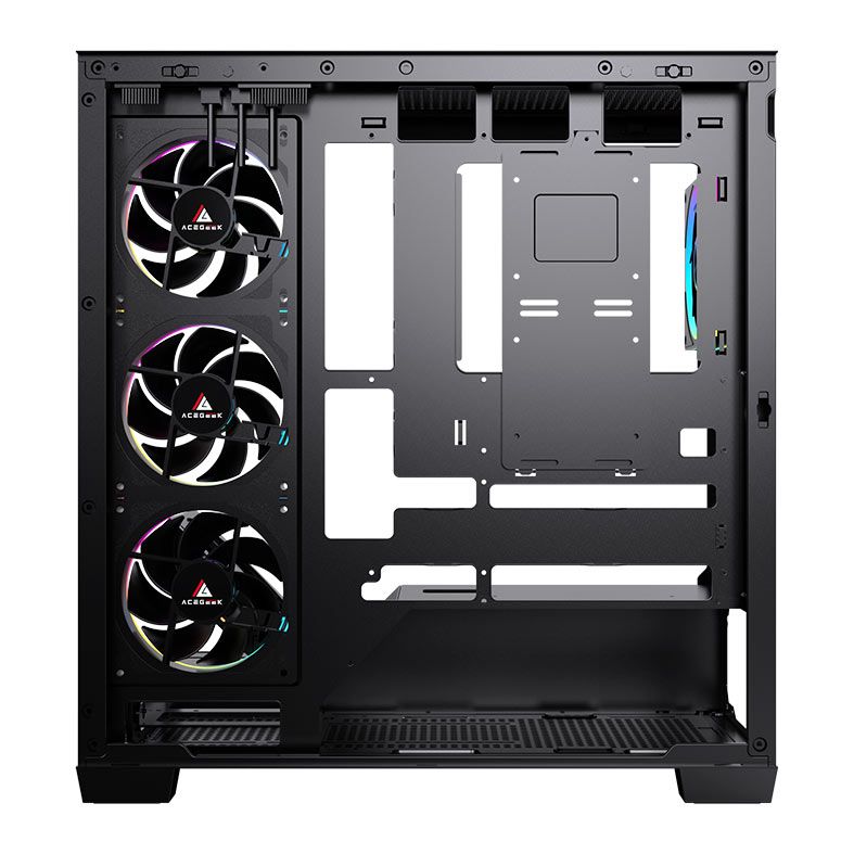Gabinete Gamer Acegeek Nebula, Mid-Tower, Lateral de Vidro, Preto, AG-NEBULA-BK