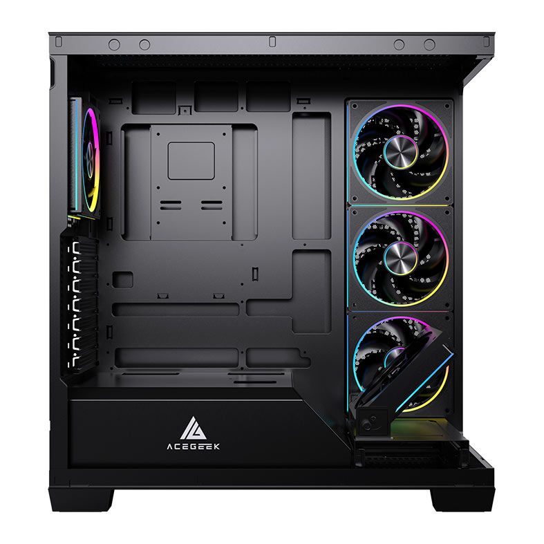 Gabinete Gamer Acegeek Nebula, Mid-Tower, Lateral de Vidro, Preto, AG-NEBULA-BK
