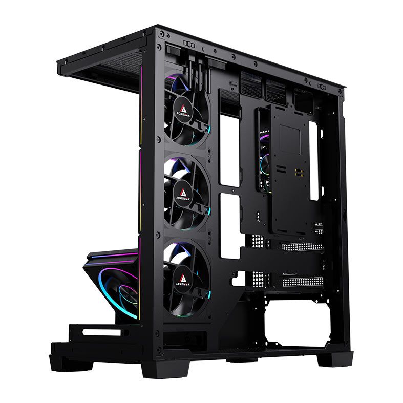 Gabinete Gamer Acegeek Nebula, Mid-Tower, Lateral de Vidro, Preto, AG-NEBULA-BK