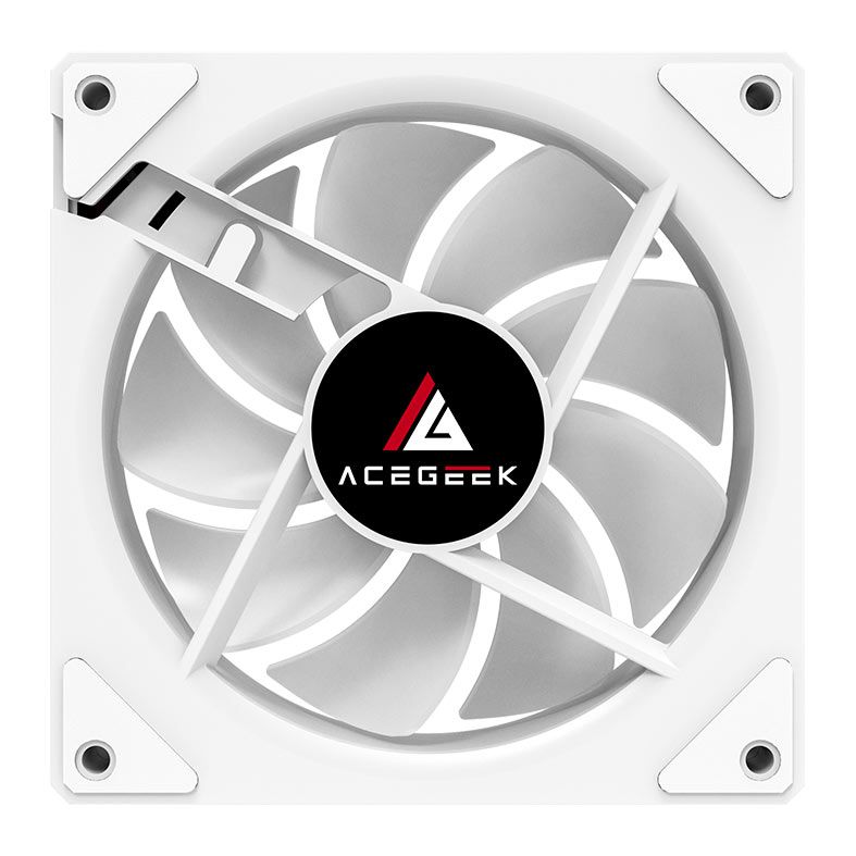 Kit Ventoinhas Acegeek Neon, ARGB, 3x120mm, Branco, AG-NEON3X1-WH