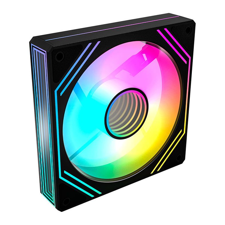 Kit Ventoinhas Acegeek Neon, ARGB, 5x120mm, Preto, AG-NEON5X1-BK