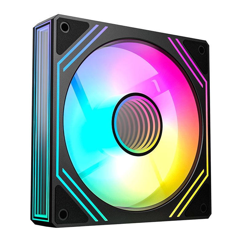 Kit Ventoinhas Acegeek Neon, ARGB, 5x120mm, Preto, AG-NEON5X1-BK