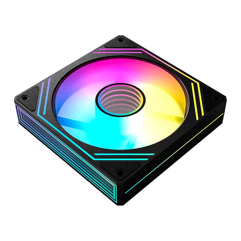 Kit Ventoinhas Acegeek Neon, ARGB, 5x120mm, Preto, AG-NEON5X1-BK