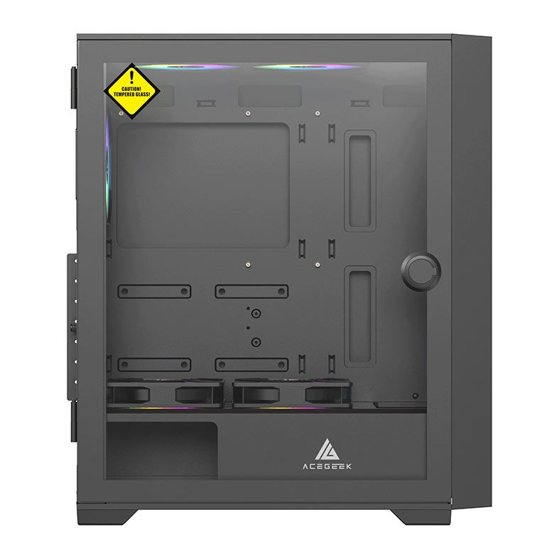Gabinete Gamer Acegeek Nexus C411 Mesh, Mid-Tower, Lateral de Vidro, Preto, AG-NEXUS-C411-BK