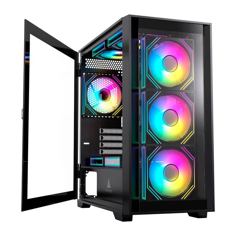 Gabinete Gamer Acegeek Odyssey Mini, Mid-Tower, Lateral de Vidro, Preto, AG-ODYSSEY-MINI-BK
