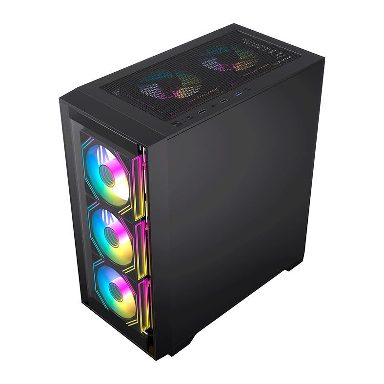 Gabinete Gamer Acegeek Odyssey Mini, Mid-Tower, Lateral de Vidro, Preto, AG-ODYSSEY-MINI-BK