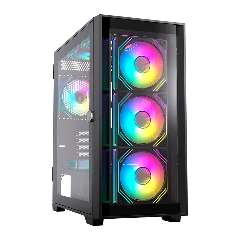 Gabinete Gamer Acegeek Odyssey Mini, Mid-Tower, Lateral de Vidro, Preto, AG-ODYSSEY-MINI-BK