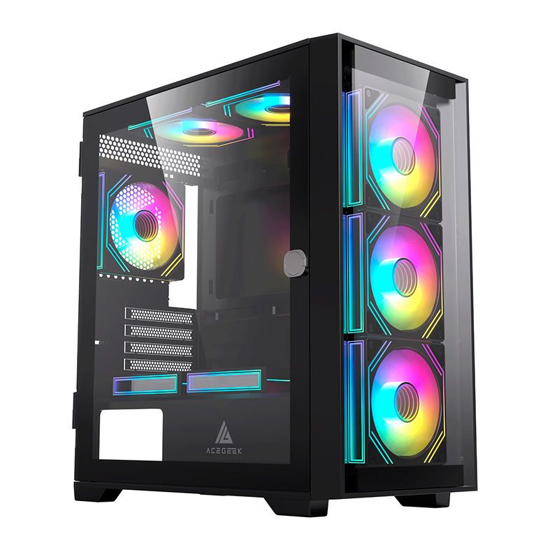 GabineteGamerAcegeekOdysseyMini,Mid-Tower,LateraldeVidro,Preto,AG-ODYSSEY-MINI-BK