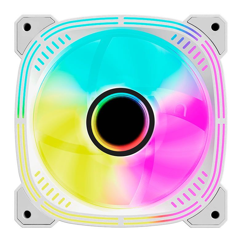 Kit Ventoinhas Acegeek Prime, ARGB, 5x120mm, Branco, AG-PRIME5X1-WH