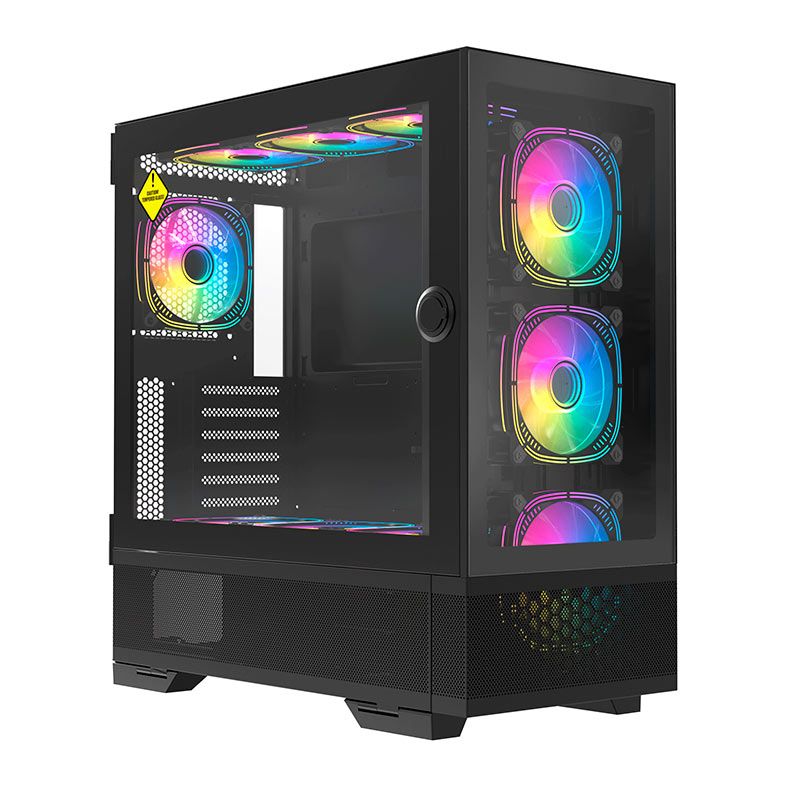 Gabinete Gamer Acegeek Redemption F491 Glass, Full-Tower, Lateral de Vidro, Preto, AG-REDEMPTION-F491-BK