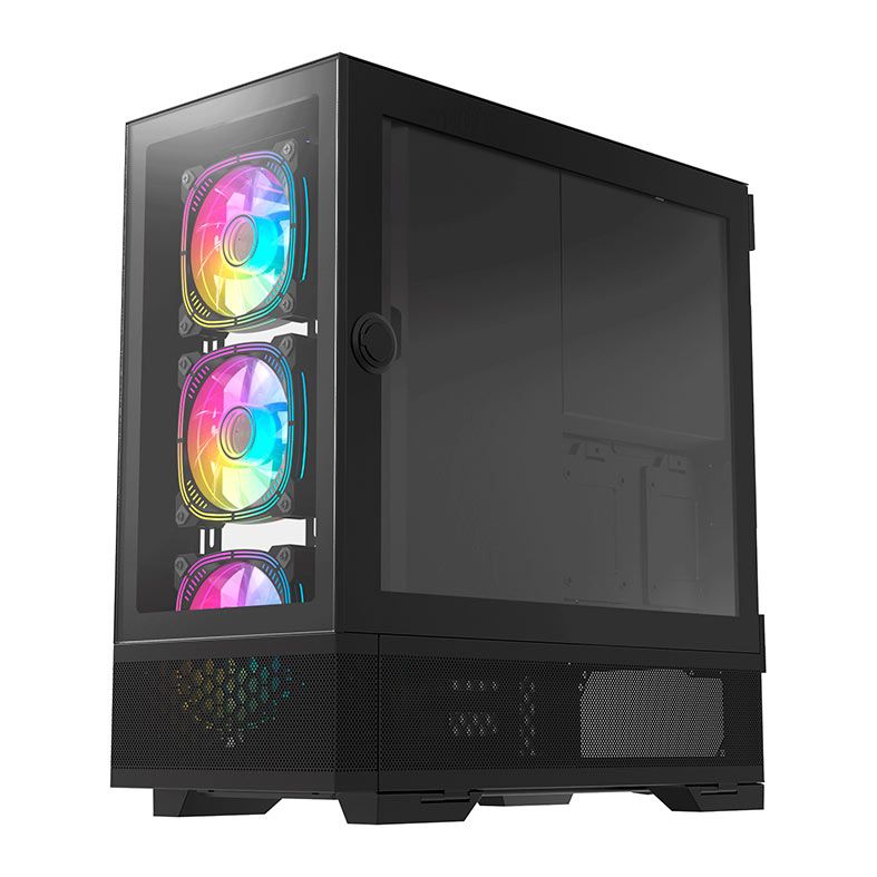 Gabinete Gamer Acegeek Redemption F491 Glass, Full-Tower, Lateral de Vidro, Preto, AG-REDEMPTION-F491-BK