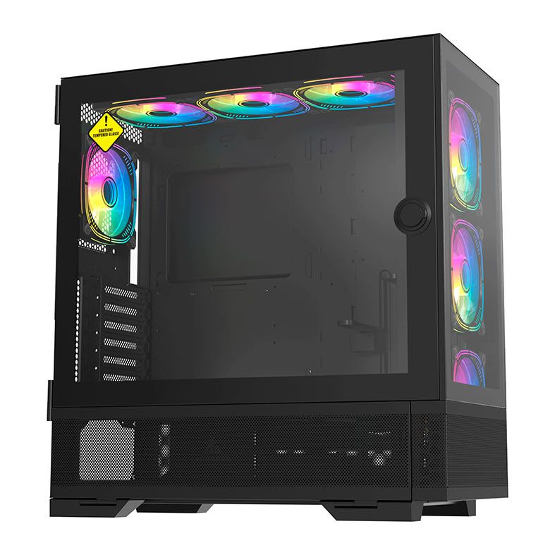 Gabinete Gamer Acegeek Redemption F491 Glass, Full-Tower, Lateral de Vidro, Preto, AG-REDEMPTION-F491-BK