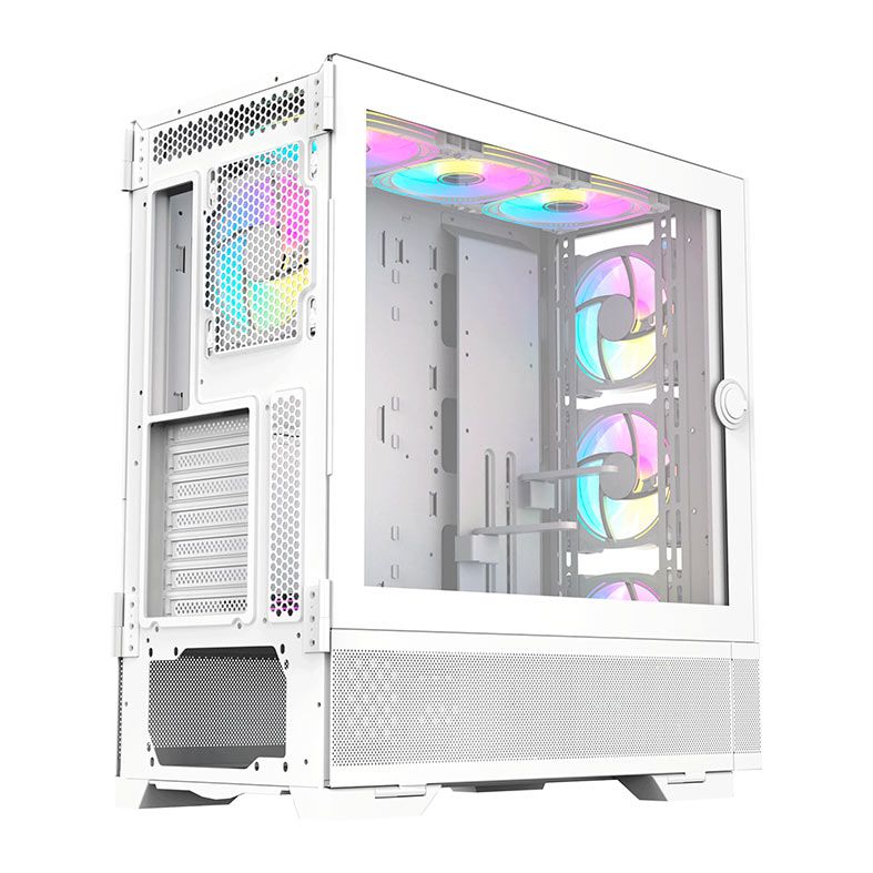 Gabinete Gamer Acegeek Redemption F491 Glass, Full-Tower, Lateral de Vidro, Branco, AG-REDEMPTION-F491-WH