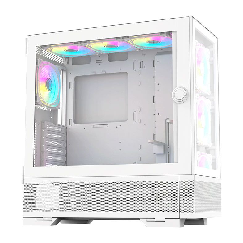 Gabinete Gamer Acegeek Redemption F491 Glass, Full-Tower, Lateral de Vidro, Branco, AG-REDEMPTION-F491-WH