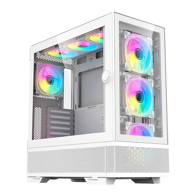 Gabinete Gamer Acegeek Redemption F491 Glass, Full-Tower, Lateral de Vidro, Branco, AG-REDEMPTION-F491-WH